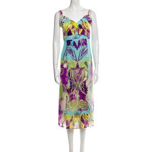 Emilio Pucci Designer Printed Midi Dress